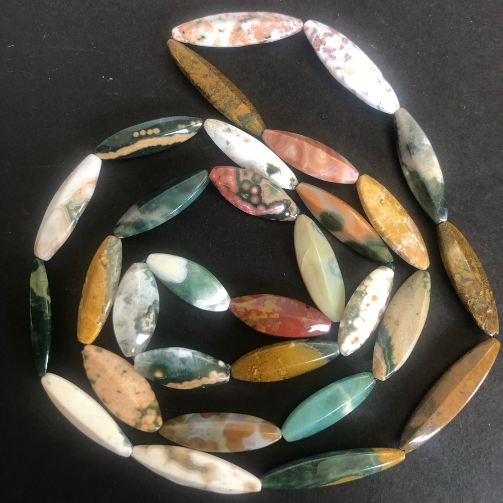 Polished rock necklace